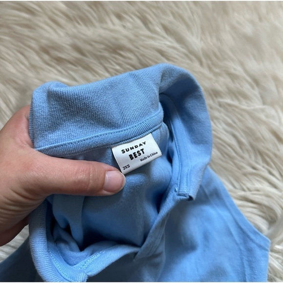 ARITZIA Sunday Best Knox Cropped Tank In Blue - Picture 4 of 5